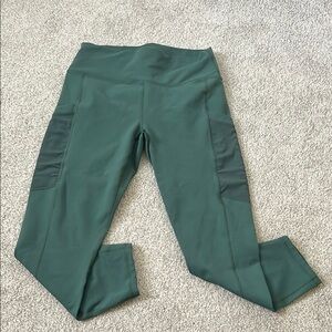 Fabletics PowerHold Green Crop Leggings